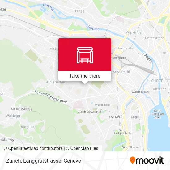 Zürich, Langgrütstrasse map