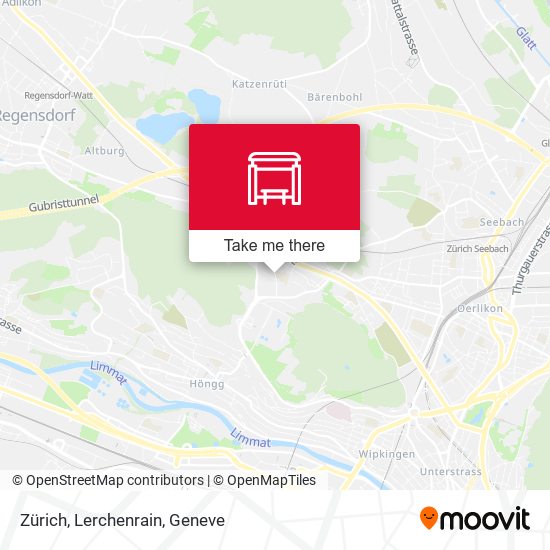 Zürich, Lerchenrain map