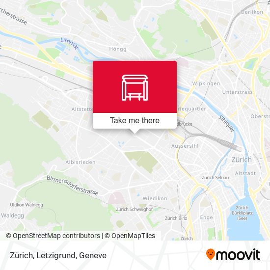 Zürich, Letzigrund Karte