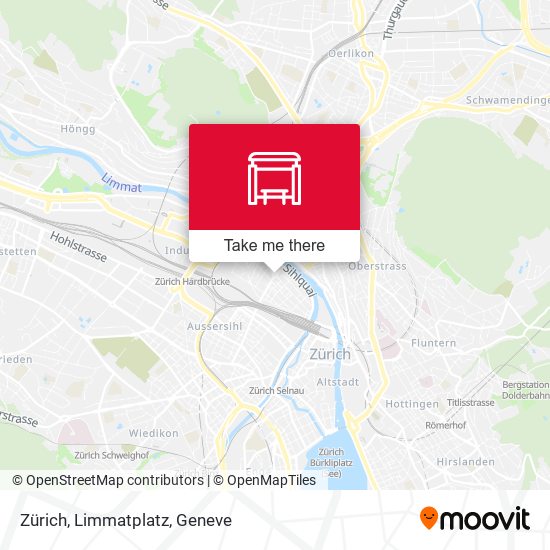 Zürich, Limmatplatz Karte
