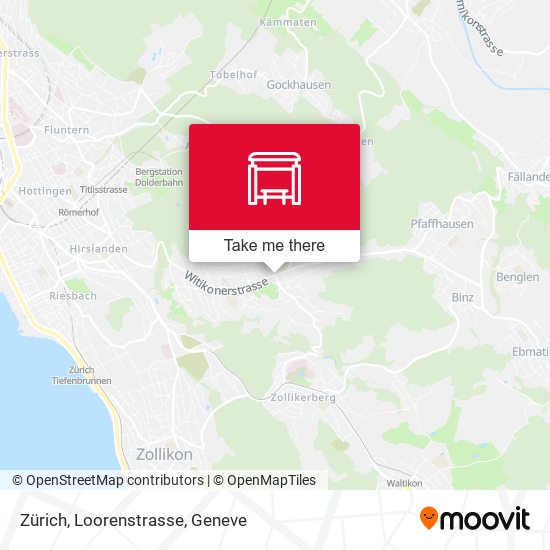 Zürich, Loorenstrasse map