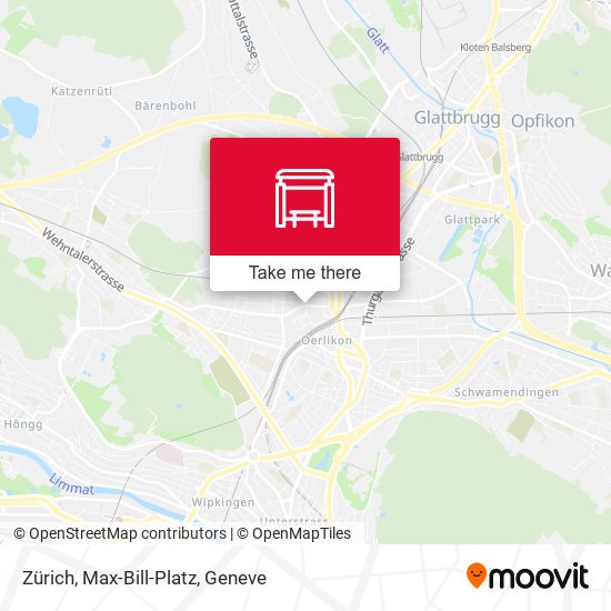 Zürich, Max-Bill-Platz Karte