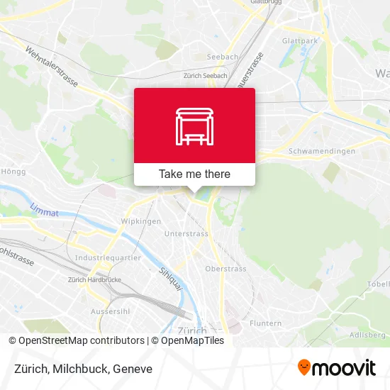 Zürich, Milchbuck map
