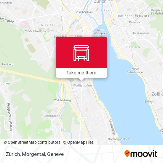 Zürich, Morgental map