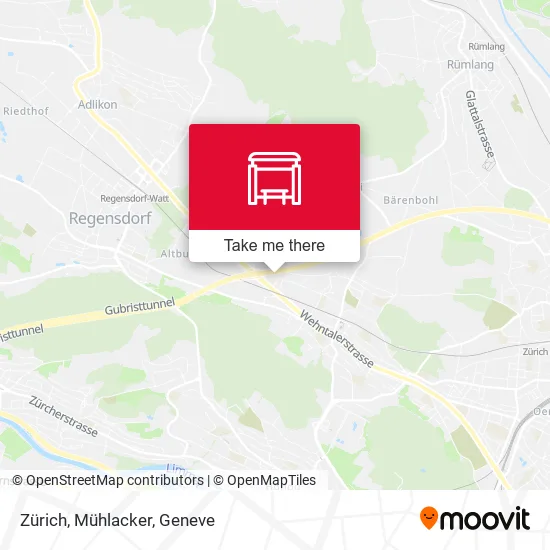 Zürich, Mühlacker map