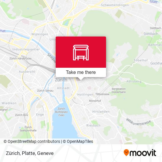 Zürich, Platte map