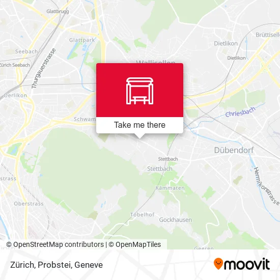 Zürich, Probstei map