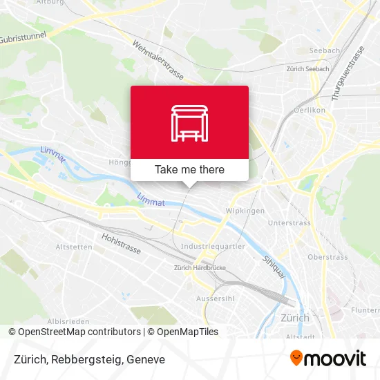 Zürich, Rebbergsteig map