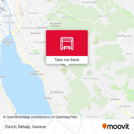 Zürich, Rehalp Karte