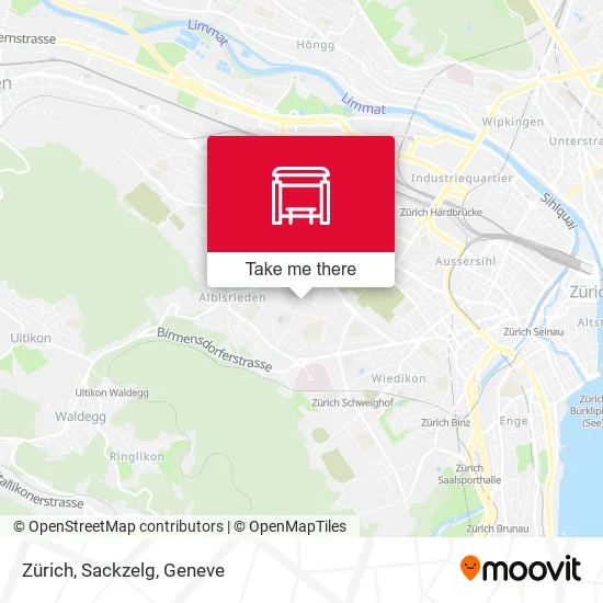 Zürich, Sackzelg map
