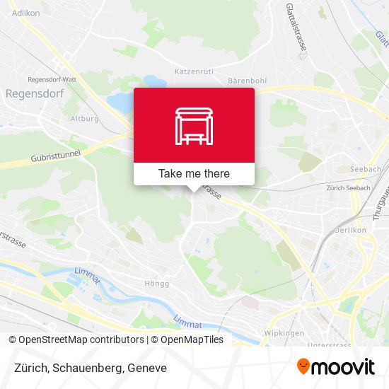 Zürich, Schauenberg map
