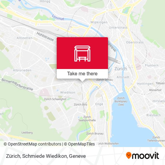 Zürich, Schmiede Wiedikon map