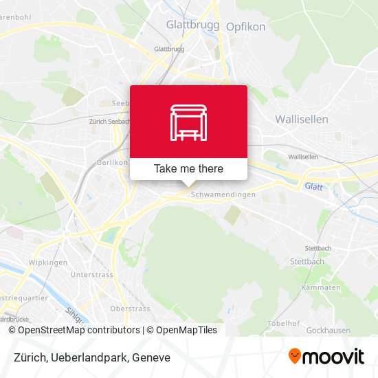 Zürich, Ueberlandpark map