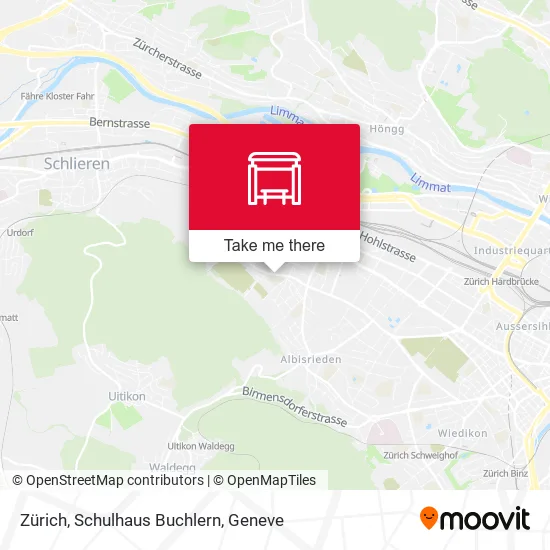 Zürich, Schulhaus Buchlern map