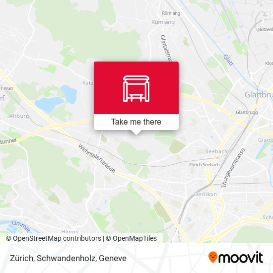 Zürich, Schwandenholz map