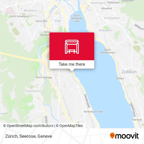 Zürich, Seerose map