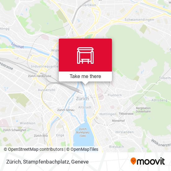 Zürich, Stampfenbachplatz map