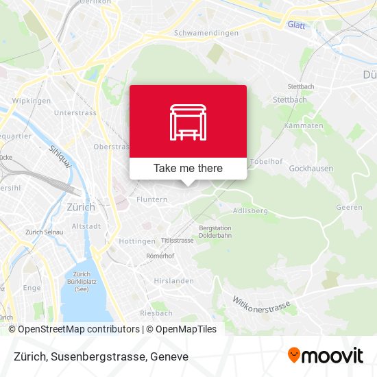 Zürich, Susenbergstrasse map