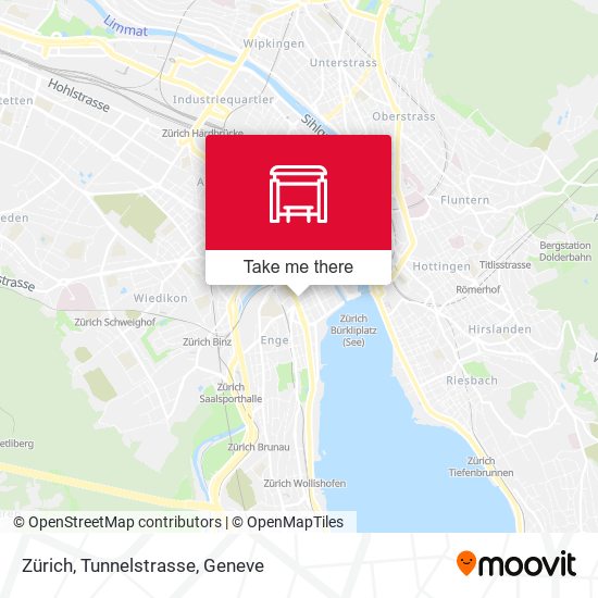 Zürich, Tunnelstrasse map