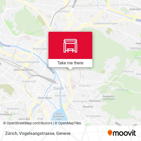 Zürich, Vogelsangstrasse Karte