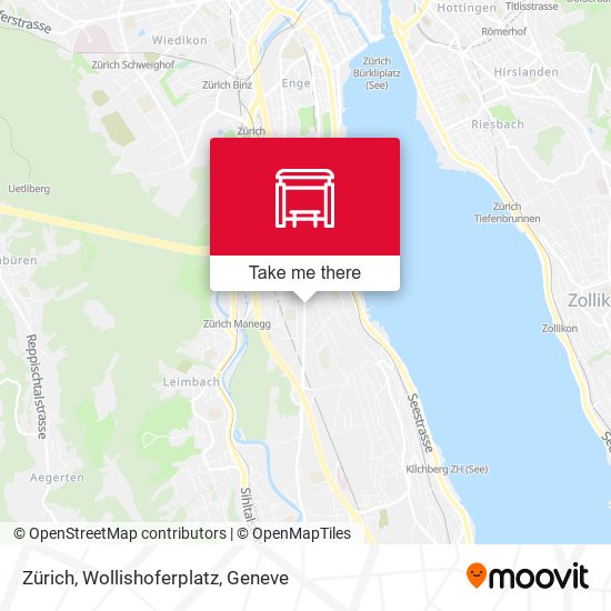 Zürich, Wollishoferplatz Karte