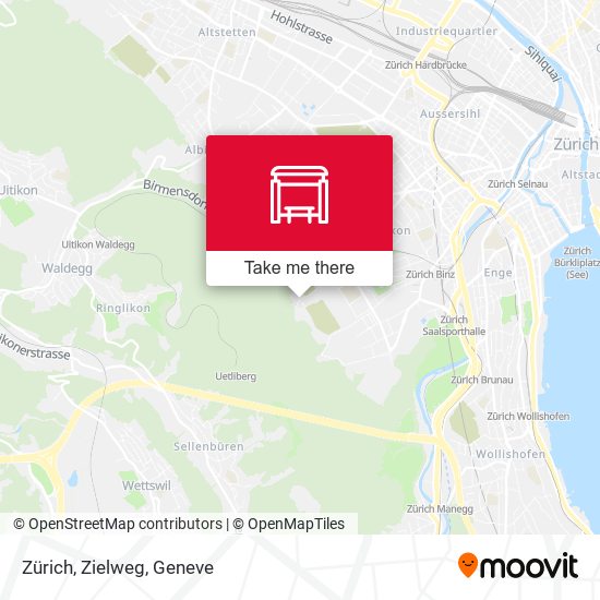 Zürich, Zielweg map