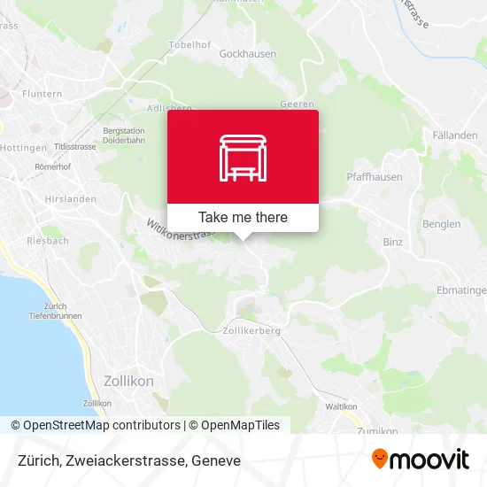 Zürich, Zweiackerstrasse map