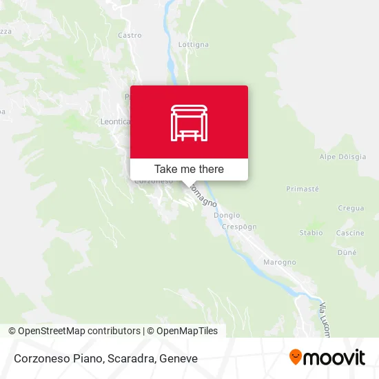 Corzoneso Piano, Scaradra map