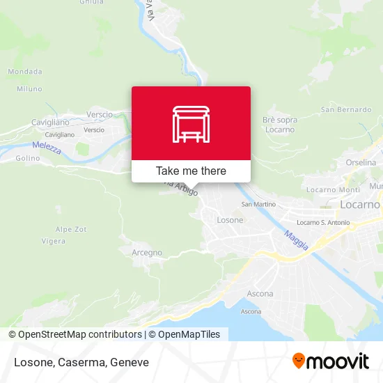Losone, Caserma map
