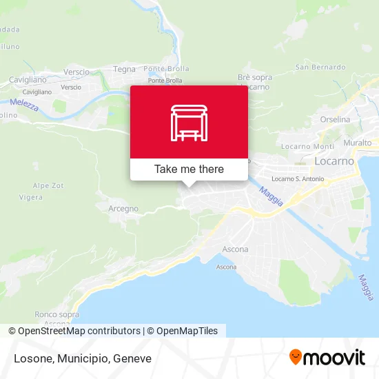 Losone, Municipio map