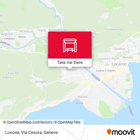 Losone, Via Cesura map