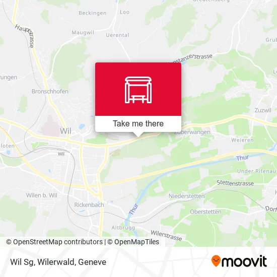 Wil Sg, Wilerwald map