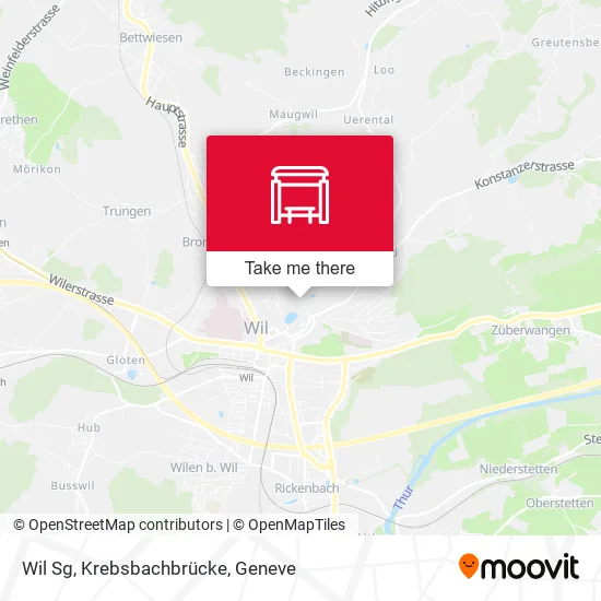 Wil Sg, Krebsbachbrücke map