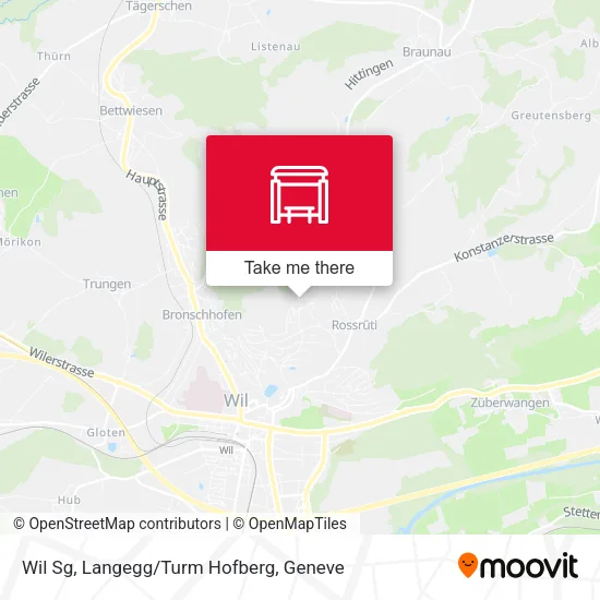 Wil Sg, Langegg/Turm Hofberg map
