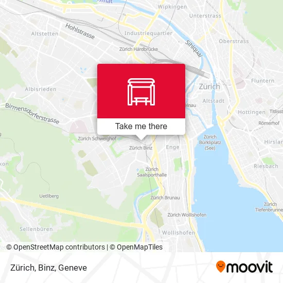 Zürich, Binz map