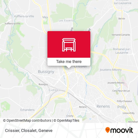 Crissier, Closalet map
