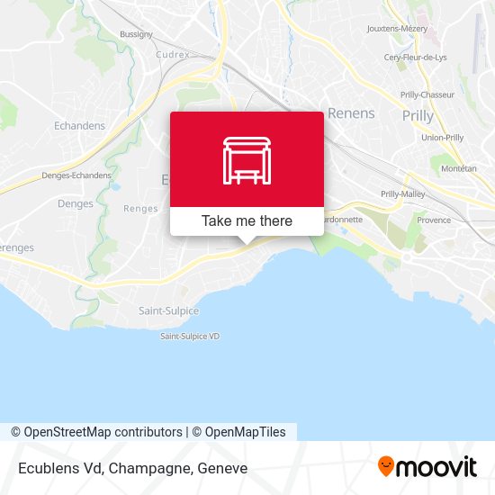 Ecublens Vd, Champagne map