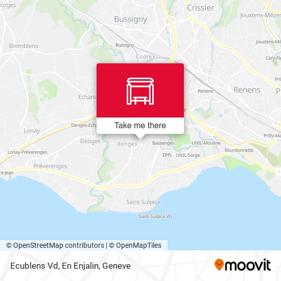 Ecublens Vd, En Enjalin map