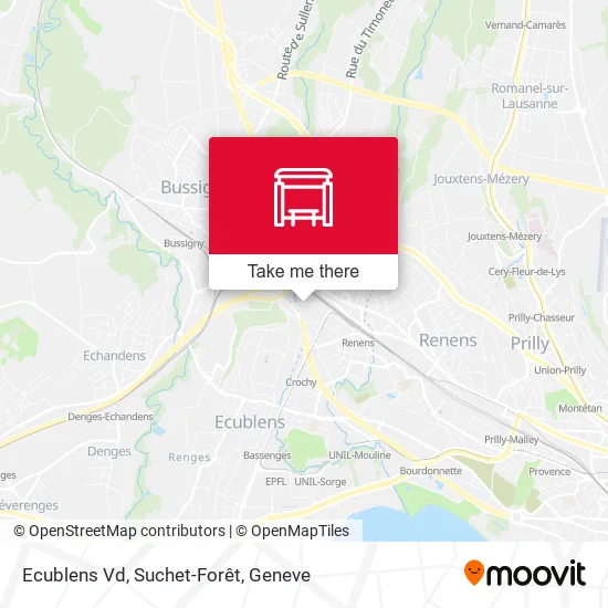 Ecublens Vd, Suchet-Forêt map