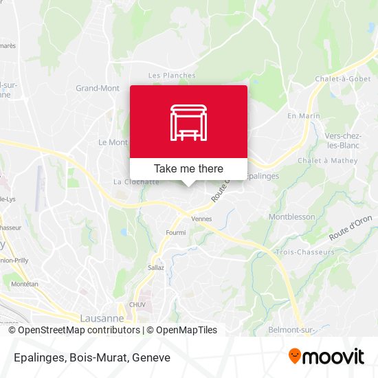 Epalinges, Bois-Murat map