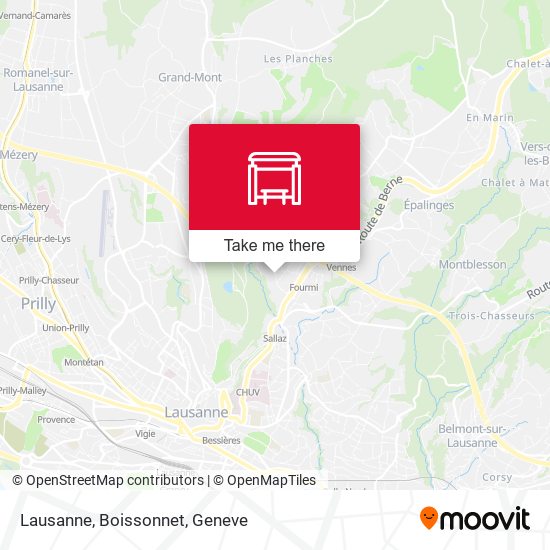 Lausanne, Boissonnet map