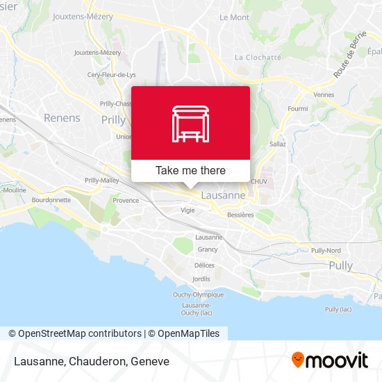 Lausanne, Chauderon map