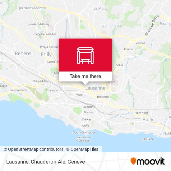 Lausanne, Chauderon-Ale map