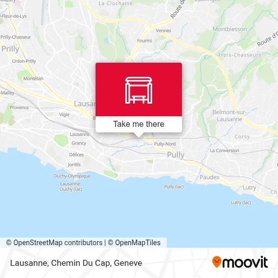 Lausanne, Chemin Du Cap map