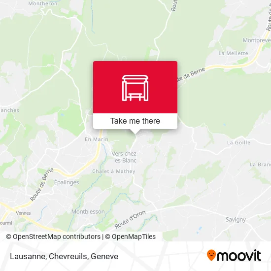 Lausanne, Chevreuils map