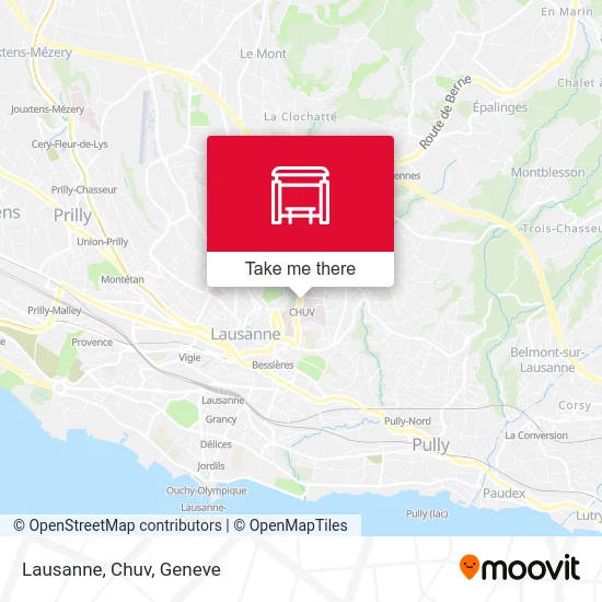 Lausanne, Chuv map