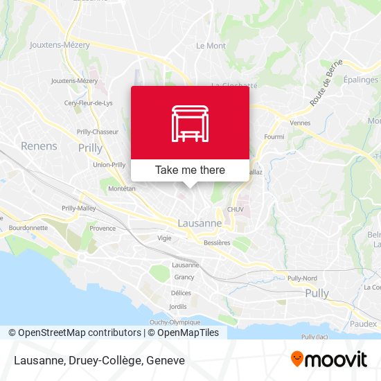 Lausanne, Druey-Collège map