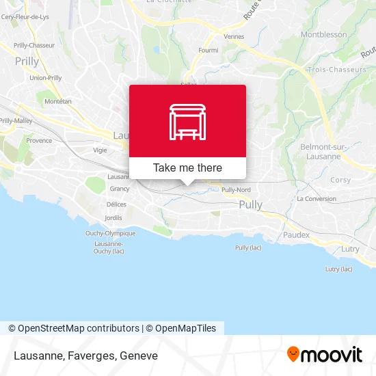 Lausanne, Faverges map