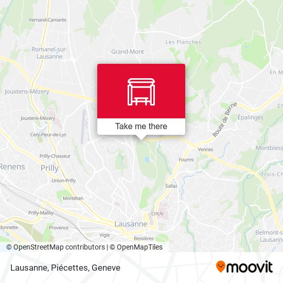 Lausanne, Piécettes plan