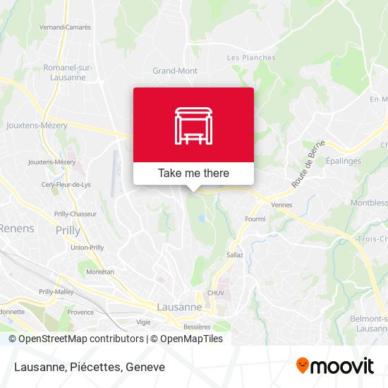 Lausanne, Piécettes map